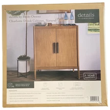 details by Becki Owens Charlotte Drink Cabinet, Natural