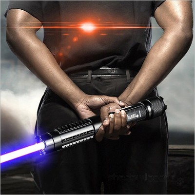 Aluminum THOR II Adjustable Focus 450nm Blue LED Flashlight Light Visible +Case