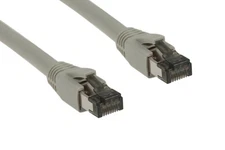 Cat8 Ethernet Patch Cable, Shielded, 40Gbps, Snagless, 10 ft, Gray