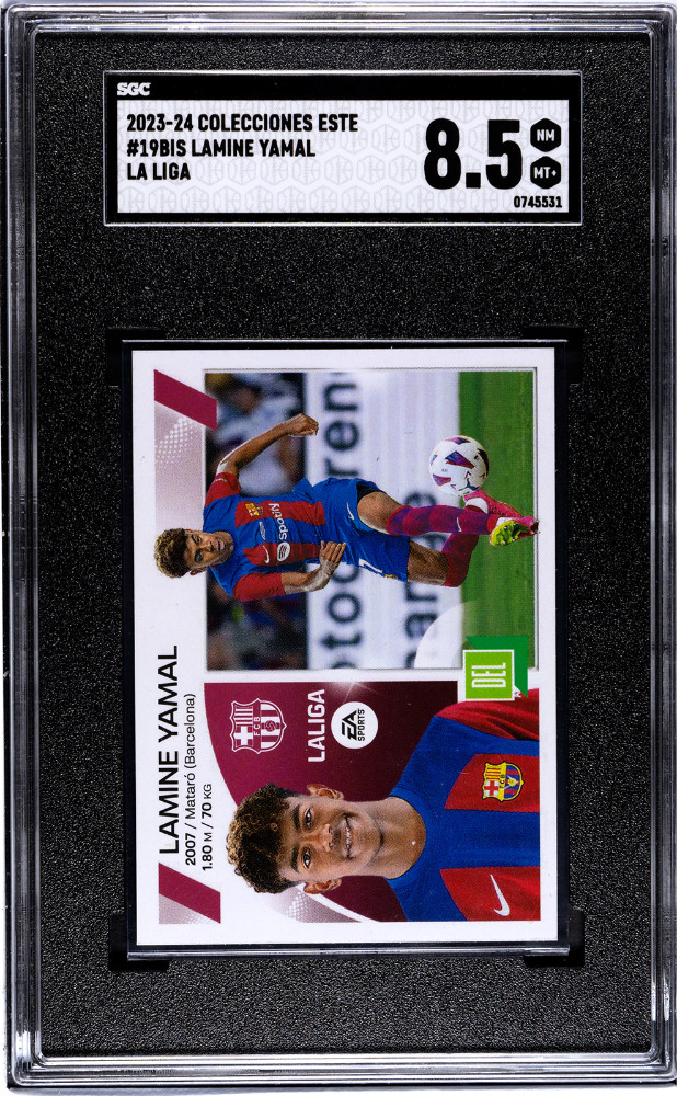 2023-24 Panini Colecciones Este La Liga Lamine Yamal #19BIS SGC 8.5