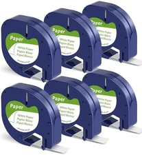 Label maker refill tape black on white