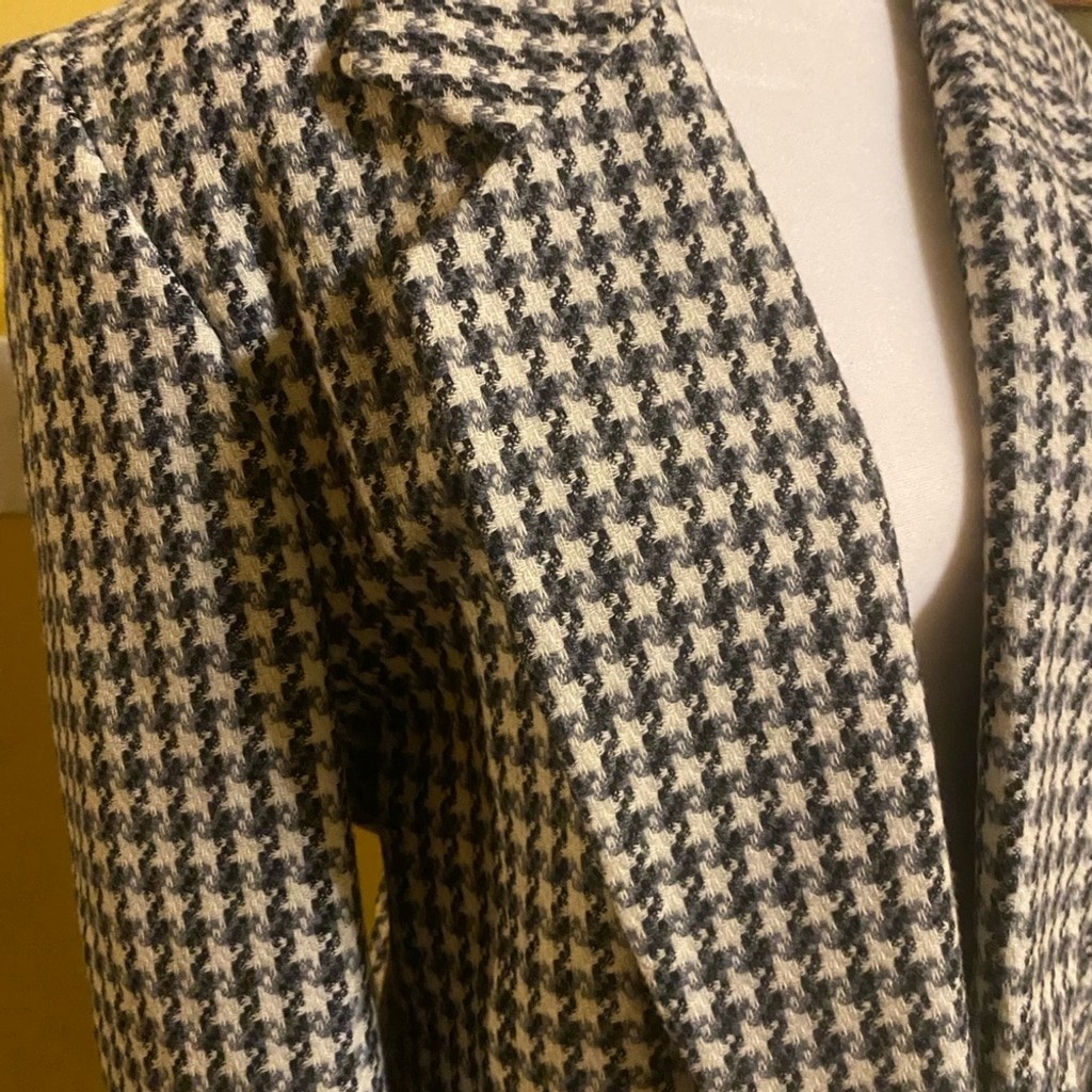 Pendleton Wool Blazer Black White Houndstooth Pla… - image 7