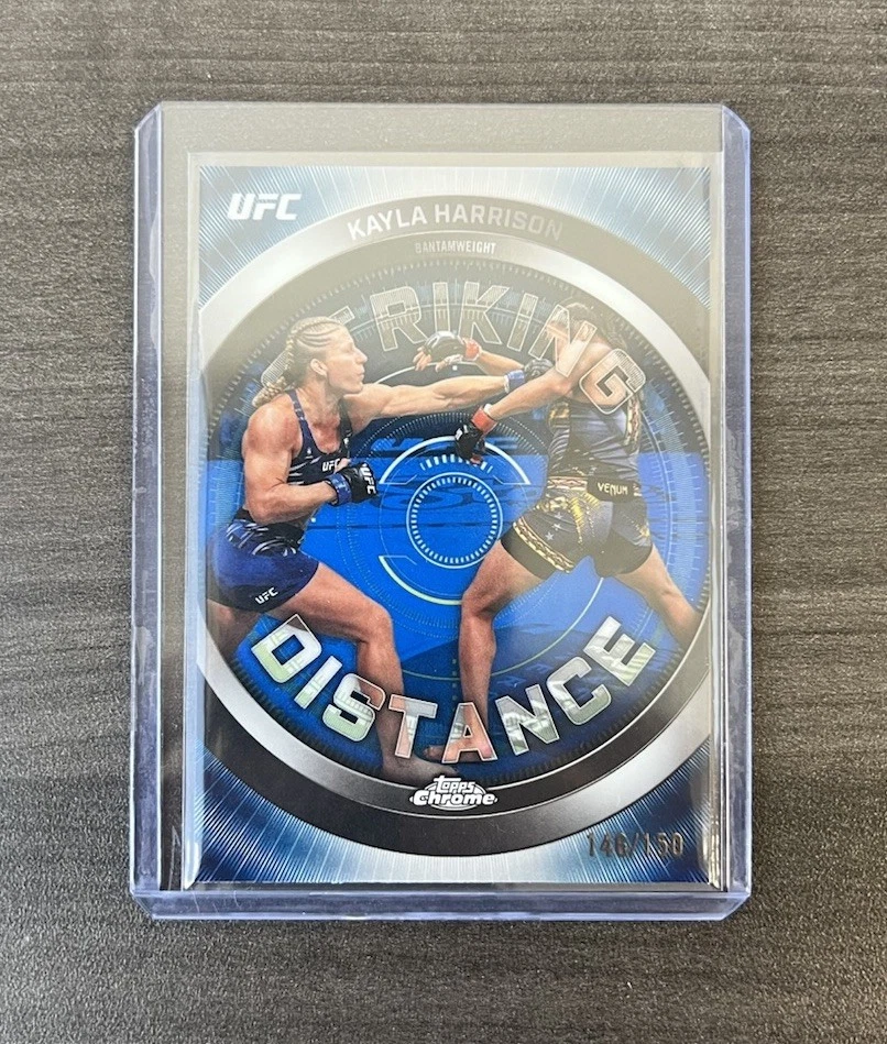2026 Chrome UFC Striking Distance Kayla Harrison #SD-8 Blue Refractor /150