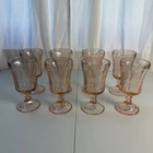 Pink Depression Style Goblets Set Of 8 Indiana Recollection Glass