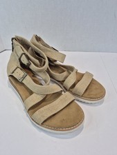 Womens Size 8 Skechers Bobs Desert Kiss Gladiator Sandals Beige Memory Foam