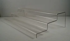 3 TIER ACRYLIC DISPLAY SHOWCASE RISER STAND GREAT FOR SMALLS ANTIQUE SHOWS #23