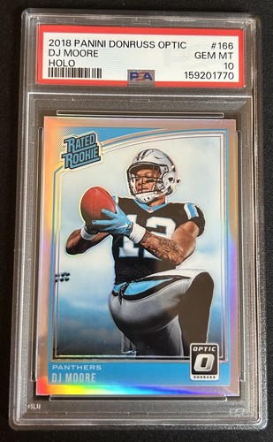 D.J. Moore 2018 Panini Donruss Optic Rated Rookie Holo PSA 10 Buffalo Bills
