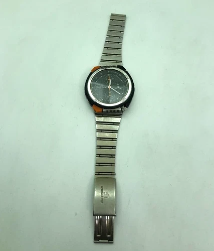 SEIKO Chronograph 7A28-7050 Speed-Timer Quartz Vintage Black Dial Japan Rare