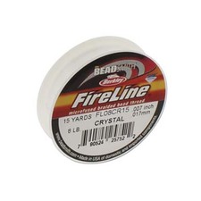 FireLine Braided Beading Thread 8lb Crystal 43714 15yd Mini Spool .007in Pre-Wax