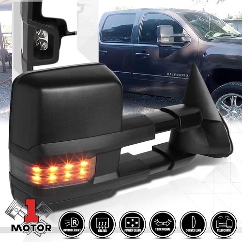 [Right] Passenger Side Power+Heated LED Signal Towing Mirror for 03-07 Escalade