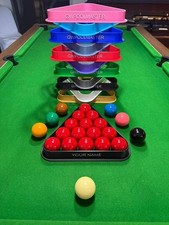 Snooker triangle personalised with name in a variety of colours. Free postage