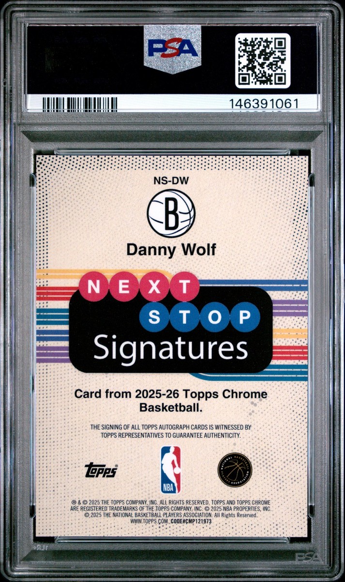 2025-26 Topps Chrome - Next Stop Signatures Danny Wolf #NS-DW (AU 