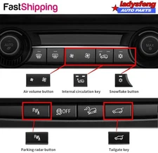 Complete Set Of 5 Button Covers For Central Panel For E70 X6 E71 E72