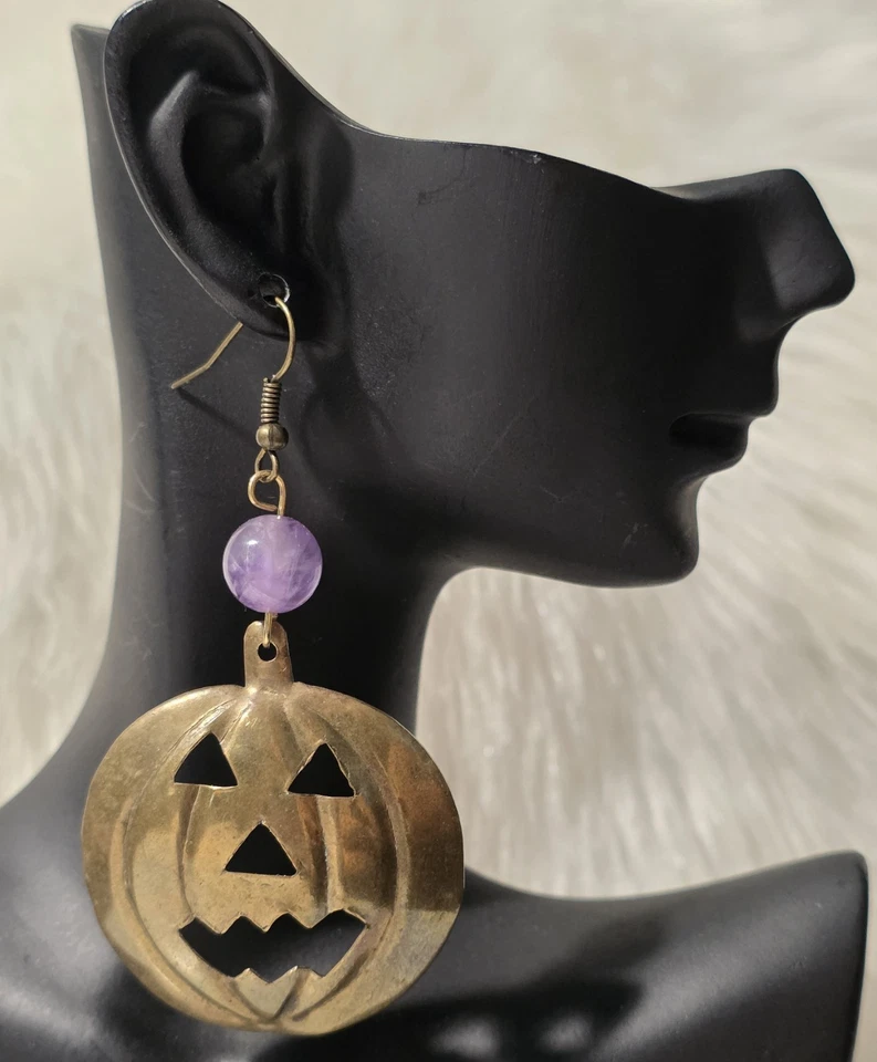 Pendientes de calabaza vintage de Halloween Foto 2 de 4