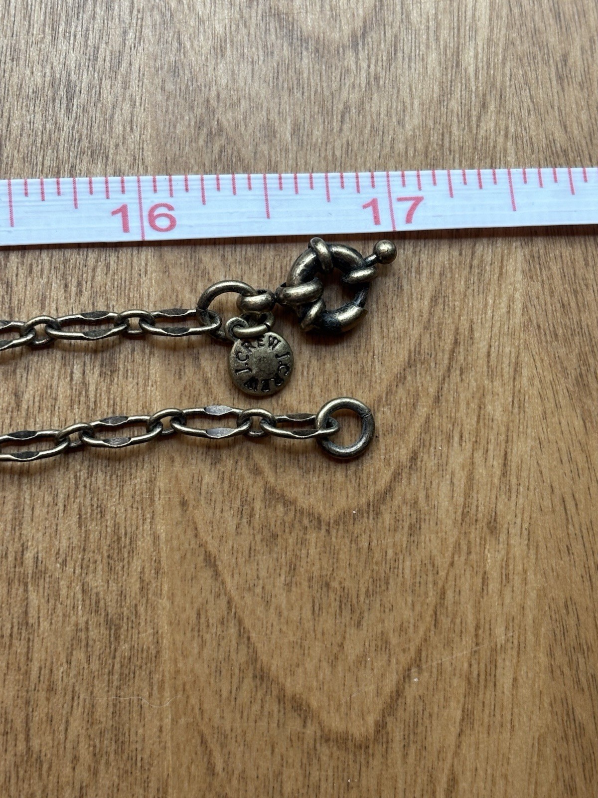 J CREW Gold Chain Dangling Translucent Light Gray… - image 7