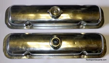 1967-71 Pontiac V8 Chrome Valve Covers 326 350 400 428 455 OEM GM 67 68 69 70