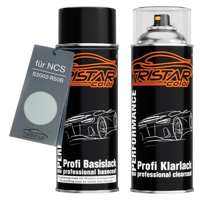 Autolack Set Spraydose für NCS S2002 R50B Light Grey Klarlack Sprühdosen 400ml