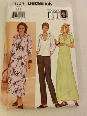 Butterick 3123 Today s Fit By Sandra Betzina Size D-E-F