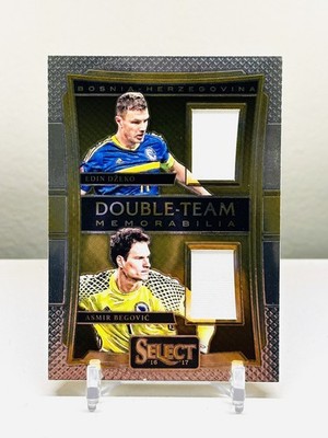 2016-17 Panini Select Double Team Memorabilia Edin Dzeko Asmir Begovic PLYR WRN
