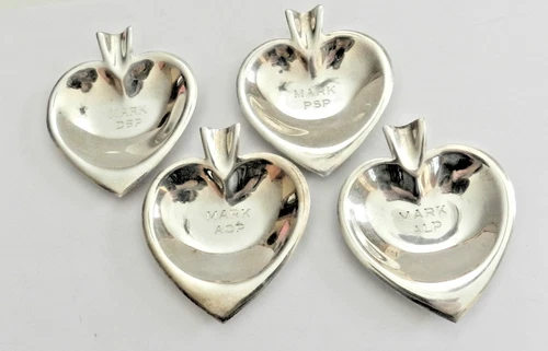 Antique Sterling Dishes-Military Terms (?)-Reed & Barton-3" x 2 1/2 - 72.5 grams