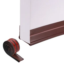 Under Door Draft Stopper, Folding Door Draught Excluder Noise Blocker, Brown