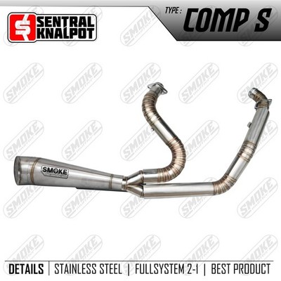 1999-2016 Exhaust System Pipes Fit For Harley Davidson Dyna Street Bob 2 Into 1