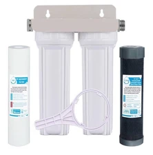 External RV Dual Water Filter System for Reducing Sediment, Dirt, Sand, Rust,...