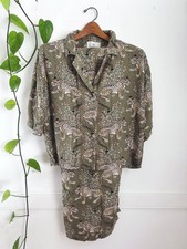 Printfresh Bagheera Leopard Print Pajama Set Green Small Organic Cotton Blend S