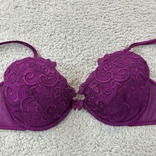 Secret Treasures Bra 36C Plunge 8075 Padded Push-Up
