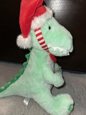 FAO Schwartz Plush 12 Inch, Christmas Dinosaur