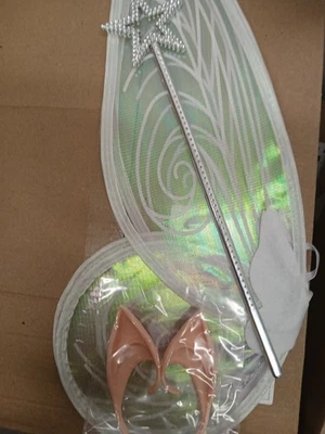 Green Fairy Elf Pixie Wings Wand Ears Fancydress BookWeek Halloween Dress-up