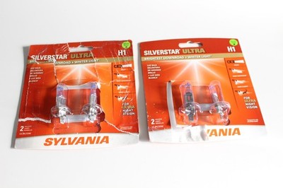 Sylvania Silverstar ULTRA H1 Headlight 2 Sets 4 Bulbs Total OPEN BOX 1/22