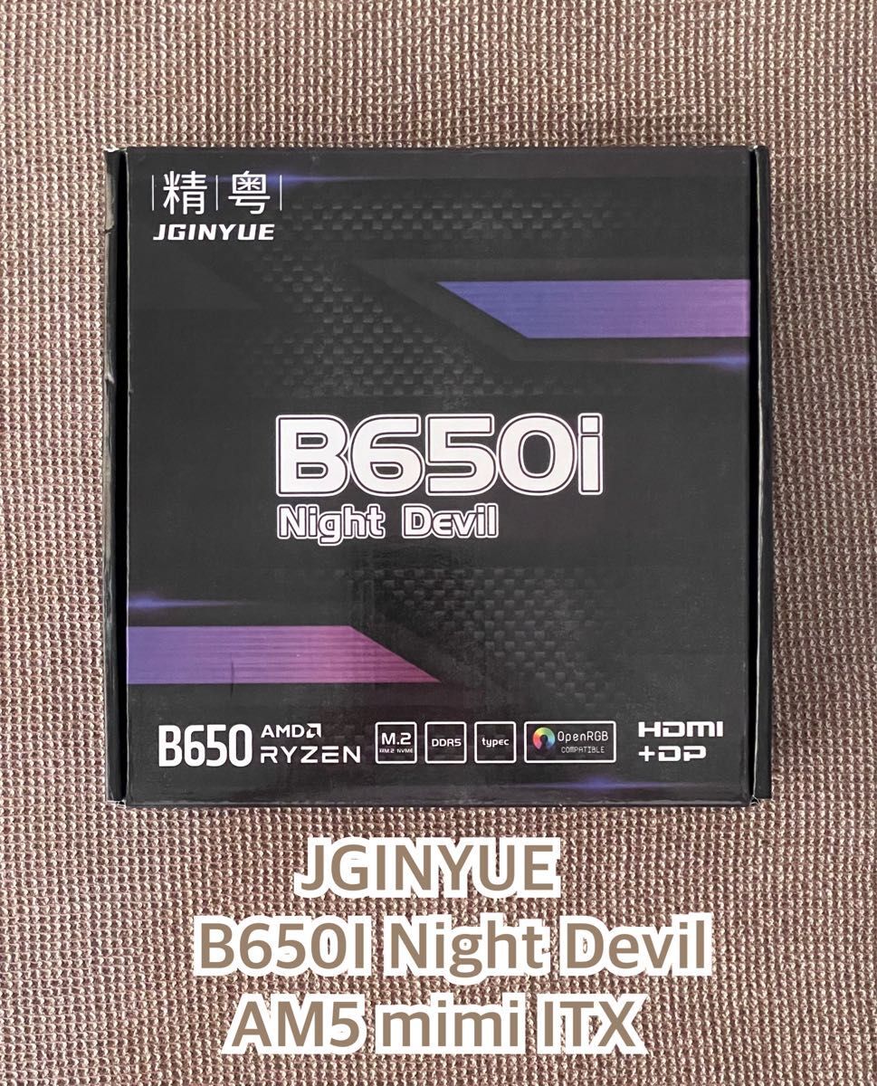 JGINYUE B650i Night Devil AM5 Mini-ITX Motherboard | eBay