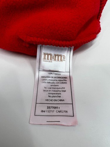 Red M&M's Chocolate beanie winter hat Mars unisex kids one size fits most - Picture 6 of 9
