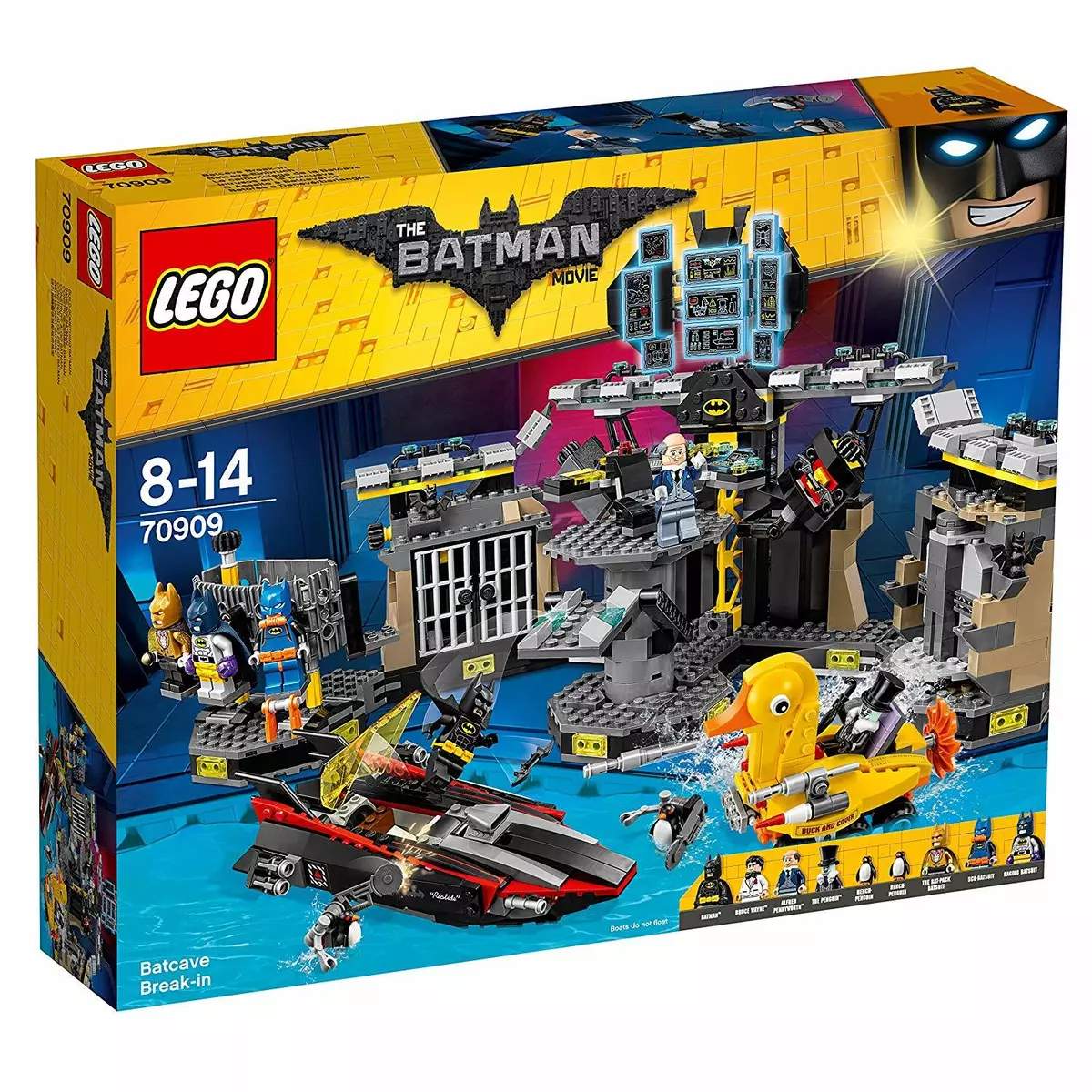 Lego Batman Movie DC 70909 BATCAVE BREAK-IN Penguin Bruce Wayne Suits  Alfred NEW