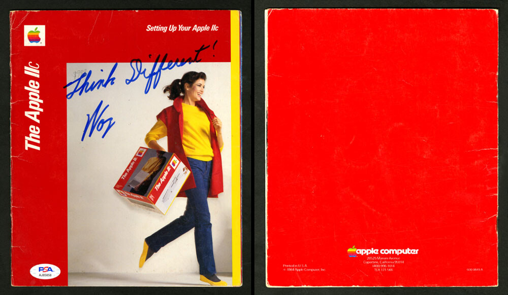 Steve Woz Wozniak SIGNED Apple IIc Monitor Users Manual PSA AUTOGRAPHED Computer