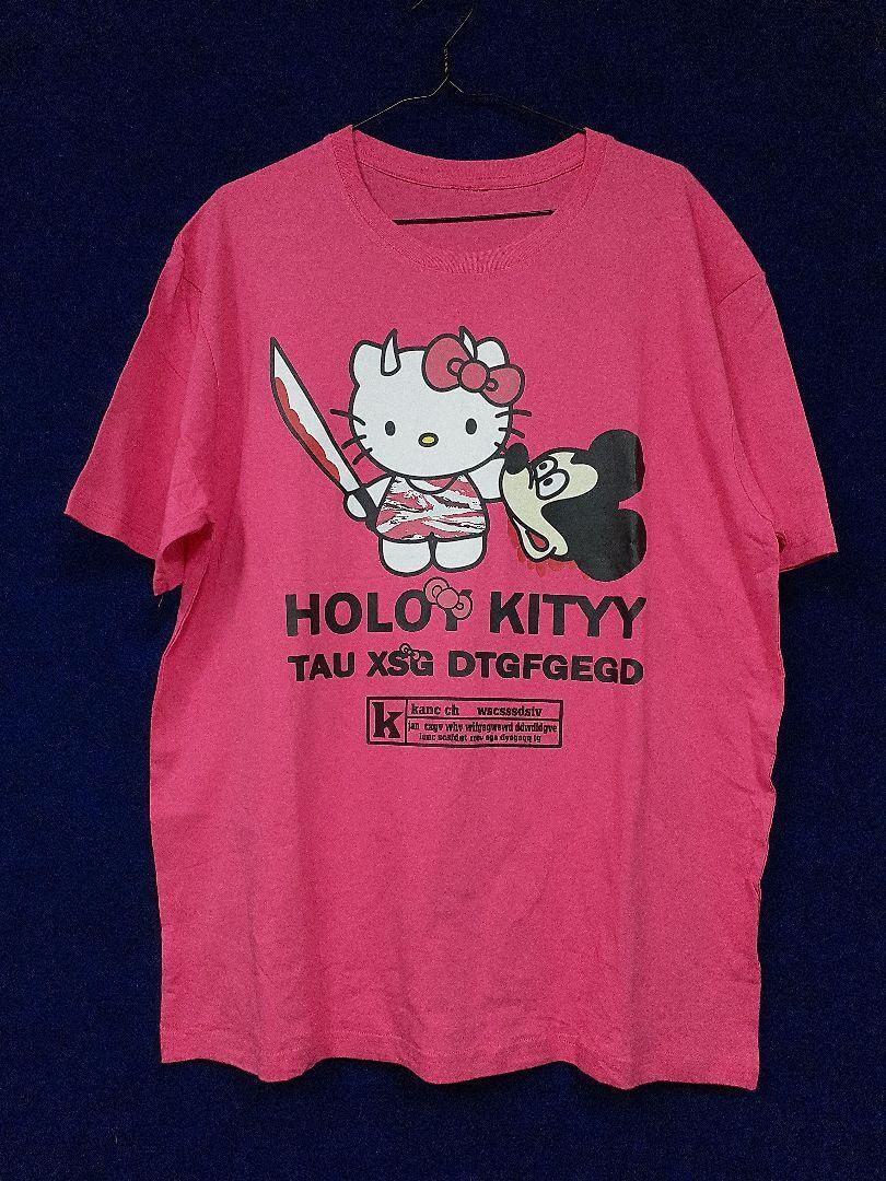 Punk Style Hello Kitty Printed T-Shirt