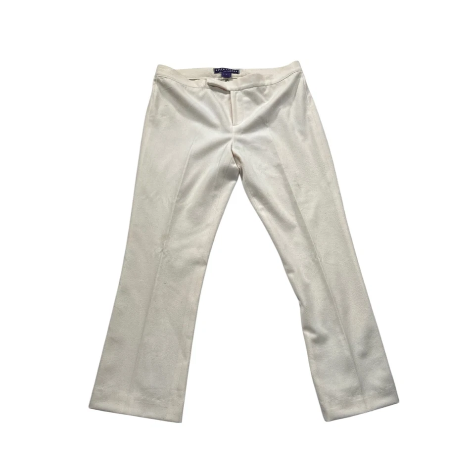 Ralph Lauren Ladies Trousers Size 4 Wool Cashmere Blend Cream Made In USA - Image 2 of 4