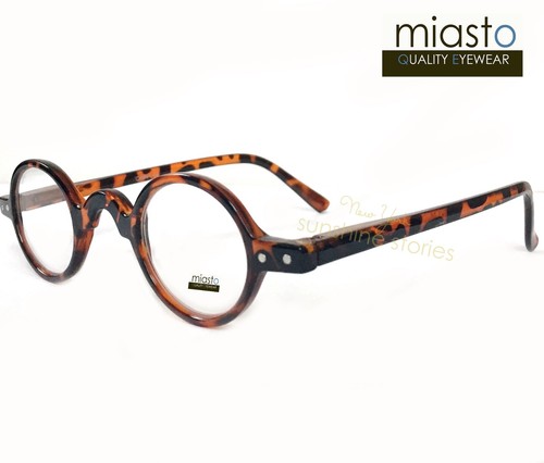 (2 PAIRS) MIASTO SMALL MINI OVAL ROUND READING GLASSES+3.00 (TORTOISE &YELLOW) - Picture 4 of 4