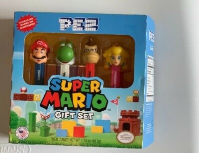 Rare Super Mario Bros. Pez Gift Set Stocking Stuffer 