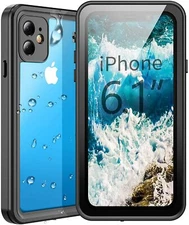 Waterproof iPhone11Case Heavy Duty Full Body Shockproof Clear & screen protector