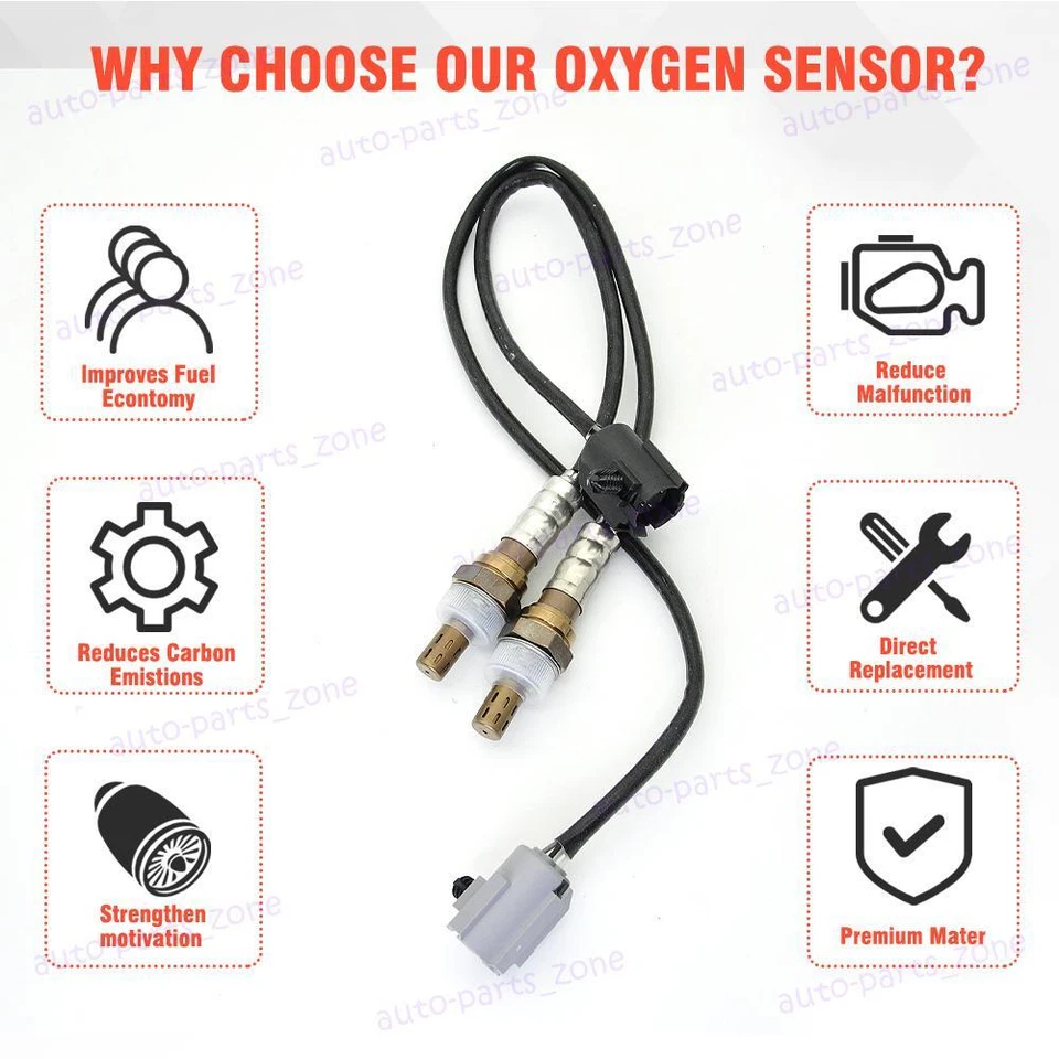 Juego de 2 sensores de oxígeno O2 nuevos para Jeep Wrangler L4 1996 1997 1998 1999 2,5 L Foto 2 de 4