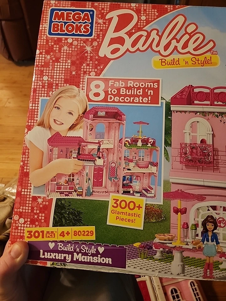 Mega Bloks Barbie Luxury Mansion 80229 retirado, casi completo construcción estilo N Foto 2 de 4