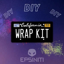 White Gloss California Plate Wrap DIY Kit