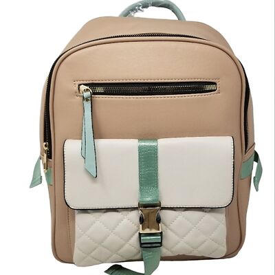 Blush pink  cream and mint green Backpack purse Blush pink cream and mint green Backpack purse | eBay main image 4