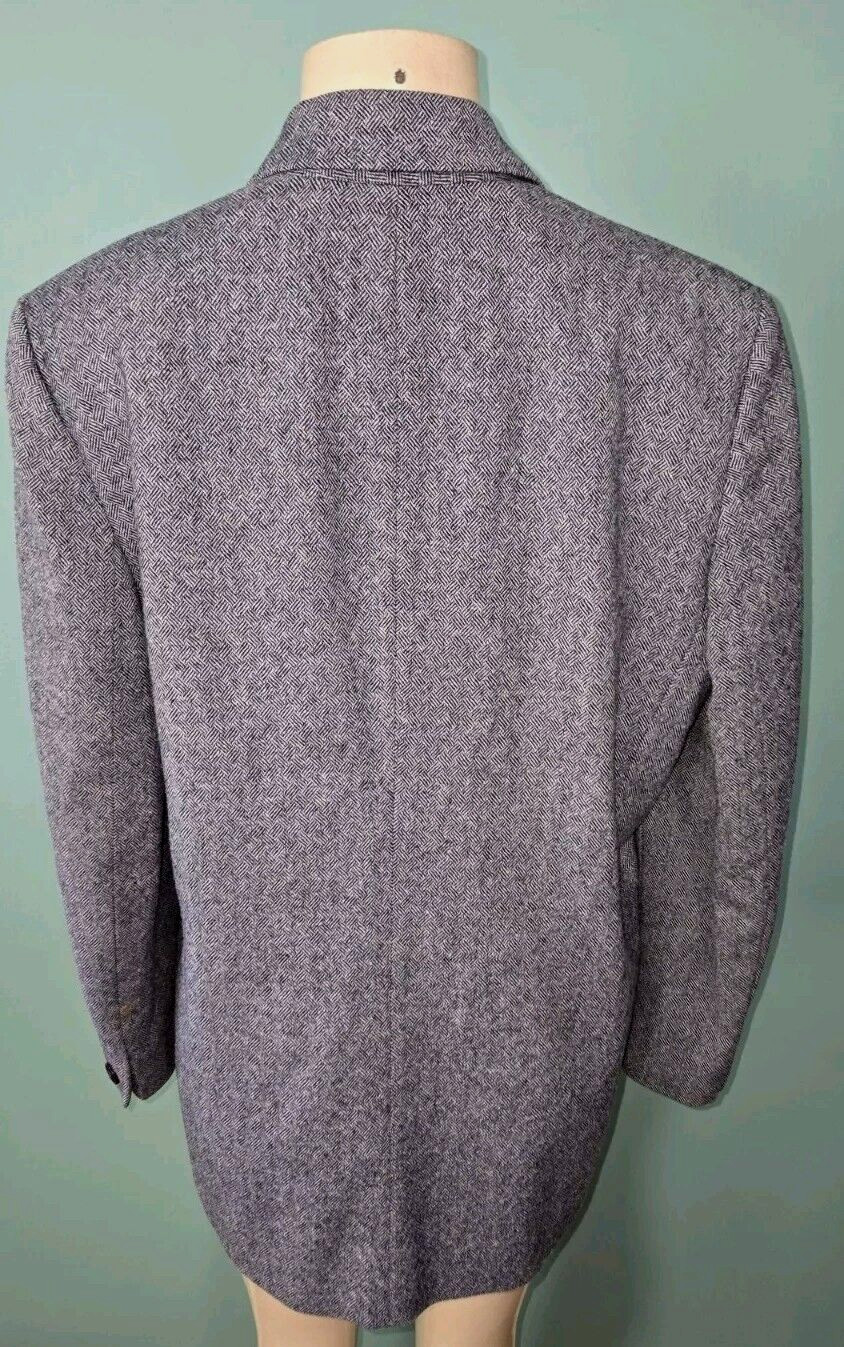 Womens Pendleton Virgin Wool Herringbone Blue Bla… - image 4