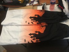 NHL HOCKEY TEAM ISSUED LEG SLEEVES ALTERNATE HALLOWEEN UNIFORM