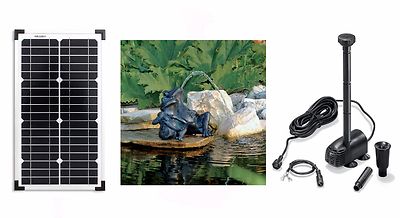 20 W Solarpumpe Wasserspeier Frosche Solar Teich Gartenteich Pumpe Frosch Figur Ebay