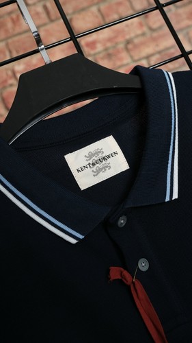 Kent & Curwen Mens Designer Rose Chest Patch Polo Shirt T-Shirt T David Beckham - 第 5/20 張圖片