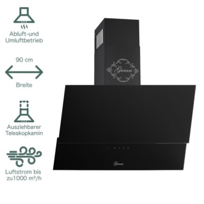 Dunstabzugshaube Gurari GCH 268 Prime Kopffreihaube 90cm 1000m³/h AUSTELLER